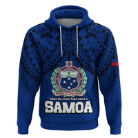 Custom Polynesian Independent State of Samoa Blue Hoodie LT9 - Polynesian Pride