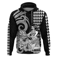 Aloha Hula Girl Hawaiian Tribal and Simple Kakau Hoodie LT9 - Polynesian Pride