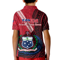 Samoa Kid Polo Shirt Happy Independence Day Samoan Red Pattern LT14 - Polynesian Pride
