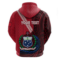 Custom Samoa Hoodie Happy Independence Day Samoan Red Pattern LT14 - Polynesian Pride