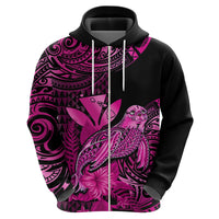 Custom Hawaii Monk Seal Hoodie Polynesian Kakau With Kanaka Pink LT14 - Polynesian Pride