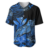 (Custom Personalised) Hawaii Monk Seal Baseball Jersey Polynesian Kakau With Kanaka Blue LT14 - Polynesian Pride