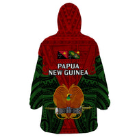 Papua New Guinea Wearable Blanket Hoodie Chimbu Province Mix Coat Of Arms Polynesian Art LT14 - Polynesian Pride