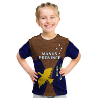 Papua New Guinea Kid T Shirt Manus Province Mix Coat Of Arms Polynesian Art LT14 - Polynesian Pride