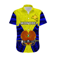 Papua New Guinea Hawaiian Shirt Morobe Province Mix Coat Of Arms Polynesian Art LT14 - Polynesian Pride