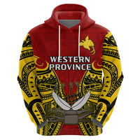 Papua New Guinea Hoodie Western Province Mix Coat of Arms Polynesian Art LT14 - Polynesian Pride