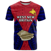 Papua New Guinea T Shirt West New Britain Province Mix Coat Of Arms Polynesian Art LT14 Red - Polynesian Pride