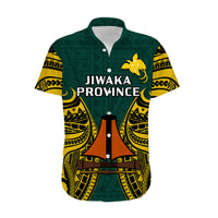 Papua New Guinea Hawaiian Shirt Jiwaka Province Mix Coat Of Arms Polynesian Art LT14 - Polynesian Pride