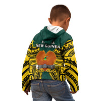 Papua New Guinea Kid Hoodie Jiwaka Province Mix Coat Of Arms Polynesian Art LT14 - Polynesian Pride