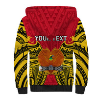 (Custom Personalised) Papua New Guinea Sherpa Hoodie National Capital District Mix Coat Of Arms Polynesian Art LT14 - Polynesian Pride
