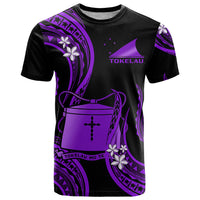 Tokelau T Shirt Tokelauan Tatau With Badge Purple LT14 Purple - Polynesian Pride