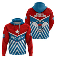 West Papua Hoodie Coat of Arms and Morning Star Flag LT14 Blue - Polynesian Pride