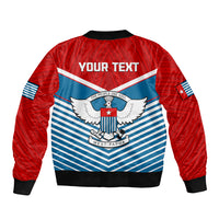 (Custom Personalised) West Papua Sleeve Zip Bomber Jacket Coat Of Arms And Morning Star Flag LT14 - Polynesian Pride