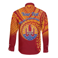 (Custom Personalised) French Polynesia Long Sleeve Button Shirt Happy Internal Autonomy Day LT14 - Polynesian Pride