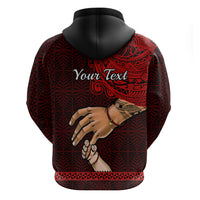 Custom Tonga Fathers Day Hoodie Black Tongan Ngatu I Love You Dad LT14 - Polynesian Pride