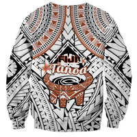 Fiji Tanoa Sweatshirt Kava Bowl Fijian Tapa Brown Pattern LT14 - Polynesian Pride