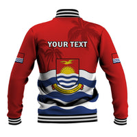 (Custom Personalised) Ribaberiki Kiribati Coat Of Arms Mix Palm Trees Baseball Jacket LT14 - Polynesian Pride