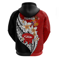 Tonga Kava Bowl Hoodie Tongan Kupesi Ngatu Pattern Black LT14 - Polynesian Pride
