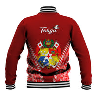 Tonga Heilala Flowers Baseball Jacket Tongan Ngatu White Special Verison LT14 - Polynesian Pride