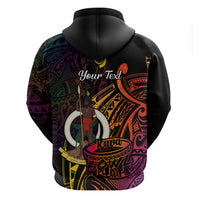 Custom Vanuatu Hoodie Kava Bowl Mix Polynesian Gradient Style LT14 - Polynesian Pride