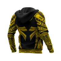 Hawaii Pullover Hoodie Kanaloa Polynesian Tattoo Special Yellow A8 - Polynesian Pride