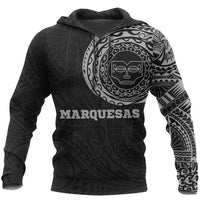 Marquesas Hoodie Marquesas Polynesian Tattoo Special Unisex Grey - Polynesian Pride