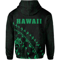 Kanaka Map Hoodie (Green) Turtle Style - Polynesian Pride