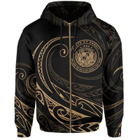 Hawaii Zipper Hoodie Frida Style Gold - Polynesian Pride