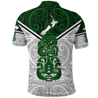 New Zealand Maori Rugby Polo Shirt Pride Version White - Polynesian Pride