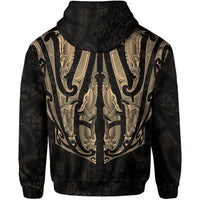 Maori Ta Moko Hoodie New Zealand Gold - Polynesian Pride