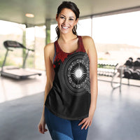 Marshall Islands Polynesian Women's Racerback Tank - Polynesian Chain Style - Polynesian Pride