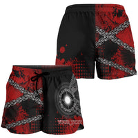 Marshall Islands Polynesian Personalised Women's Shorts - Polynesian Chain Style - Polynesian Pride