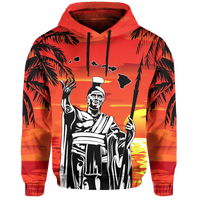 Hawaii King Summer Sunset Hoodie - Polynesian Pride