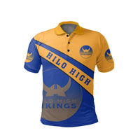 Hawaii Blue Football Jersey Polo Shirt - Polynesian Pride