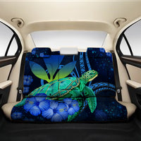 Hawaii Turtle Hibiscus Polynesian Back Seat Cover - Jade Stone - AH One Size Blue Back Car Seat Covers - Polynesian Pride