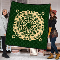 Hawaiian Quilt Alpinia Purpurata Premium Quilt - AH - Polynesian Pride