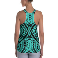 Polynesian Tradition Turquoise Hawaii Women's Racerback Tank Top - Polynesian Pride