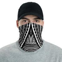 Polynesian Skull Hawaiian Bandana Anchor Neck Gaiter - AH - White One Size White - Polynesian Pride