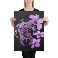 Hibiscus Plumeria Mix Polynesian Turtle Violet Canvas 18x24 Canvas Violet - Polynesian Pride