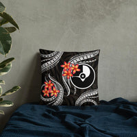 Yap Micronesian Pillow - White Plumeria - Polynesian Pride