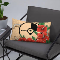 Yap Micronesian Pillow - Hibiscus Coat of Arm - Polynesian Pride
