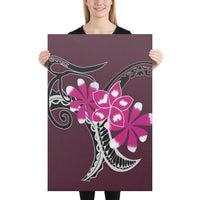Plumeria Polynesia Pink Canvas 24x36 Canvas Pink - Polynesian Pride