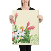 Wonderful Hibiscus Flower Canvas 18x24 Canvas White - Polynesian Pride