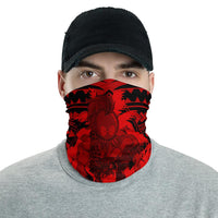 Polynesian Warrior Hula Girl Kanaka Hawaiian Bandana Anchor Neck Gaiter - AH - Red One Size Red - Polynesian Pride