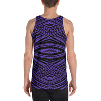 Polynesian Tatau Violet - Hawaii Men's Tank Top - Polynesian Pride