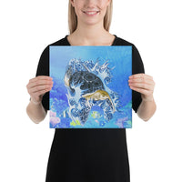 Turtle Cool Canvas 12x12 Canvas White - Polynesian Pride