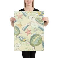 World Animal In Sea Canvas 18x24 Canvas White - Polynesian Pride