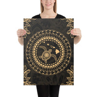 Hawaii Turtle Tradition Canvas 18x24 Canvas White - Polynesian Pride