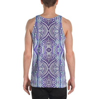 Polynesian Symmetry Gardient Violet - Hawaii Men's Tank Top - Polynesian Pride