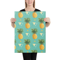 Pineapple Morden Canvas 18x24 Canvas White - Polynesian Pride